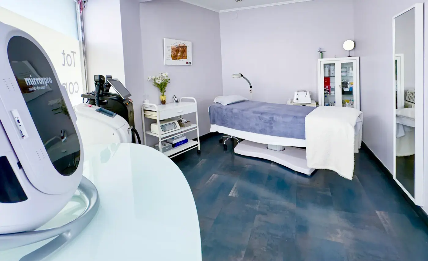 Sala de aparatología de Centro EBM donde se aplica el láser vascular